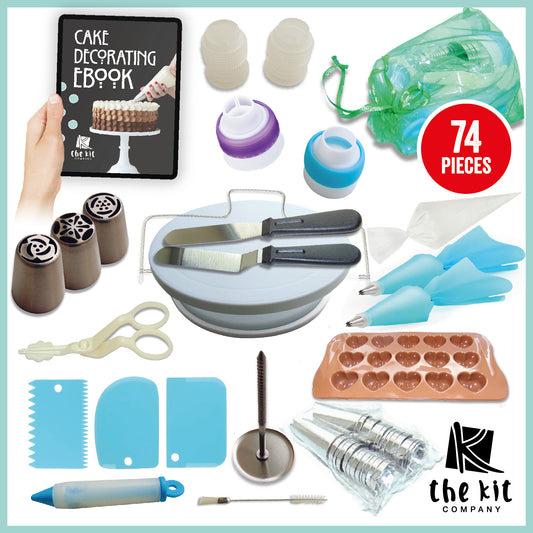 The Kit Company™ Cake Decorating Kit | 74 pieces of professional equip