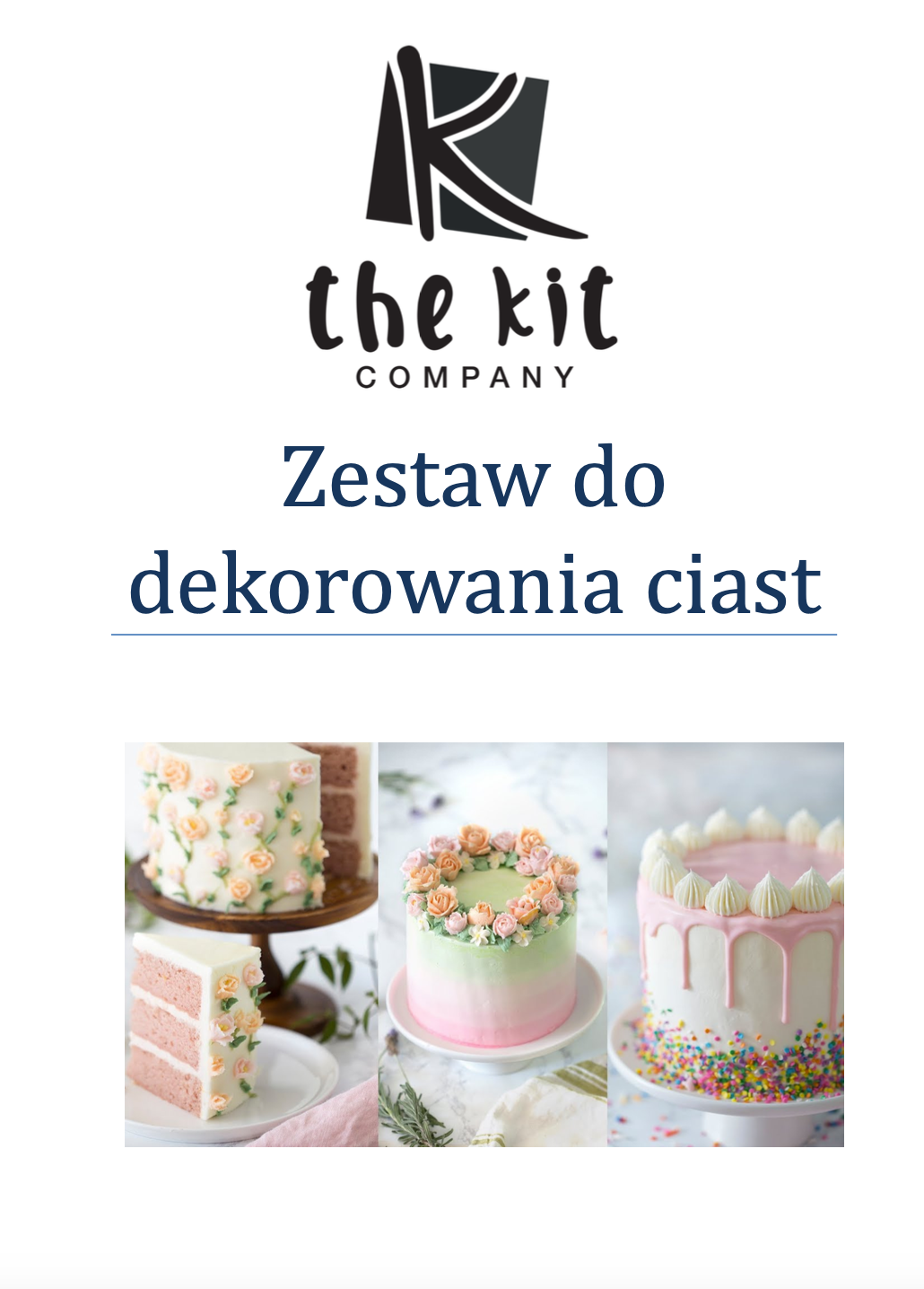 Cake Decorating Kit User Guide - Polish