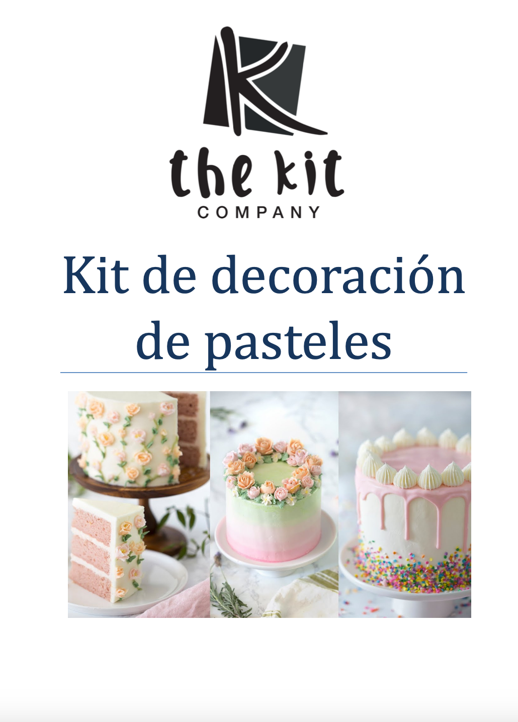 Cake Decorating Kit User Guide - Spanish