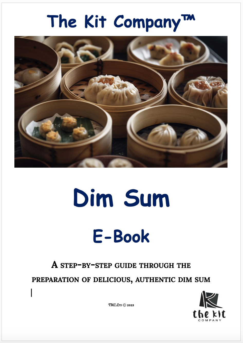 Livre électronique sur le kit de fabrication de dim sum - anglais
