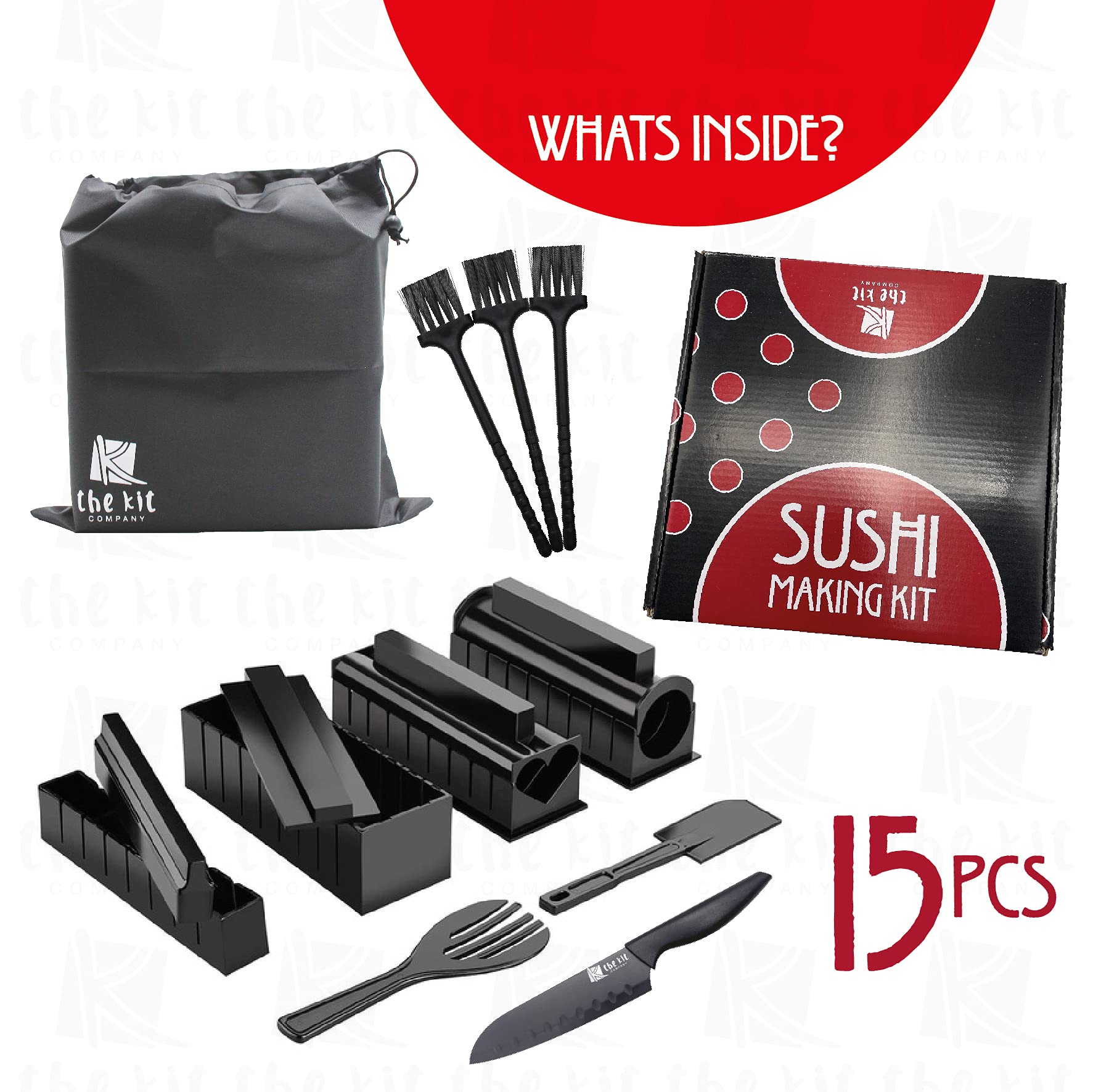 Kit para hacer sushi, 10 piezas Moldes para sushi Kit de preparación de sushi  Kit completo de sushi maki con cuchillo, Sushi Maker Adecuado para  principiantes - Blanco ACTIVE Biensenido a ACTIVE